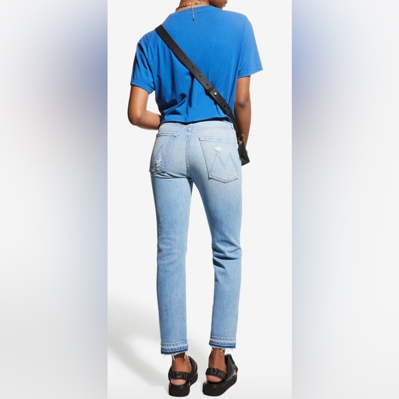 MOTHER High Waisted Hiker Hover Undone Denim On My Knees Jeans🔥 - Picture 3 of 16